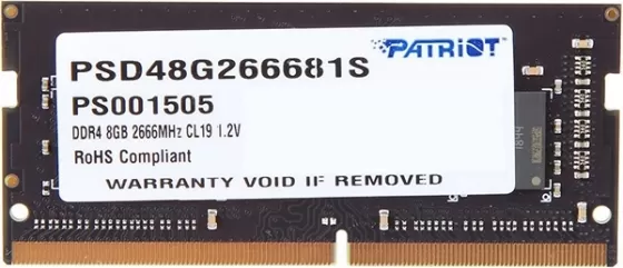 Patriot Patriot RAM 8GB 2666MHz DDR4 C15 SODIMM
