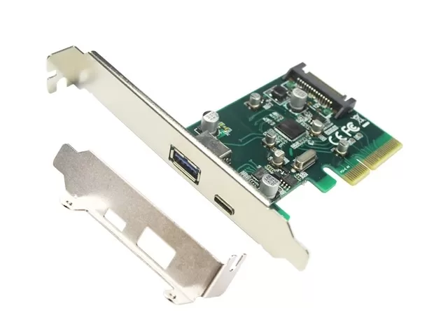 E-GREEN PCI-Express kontroler na USB 3.1 Tip A + USB-C Hos