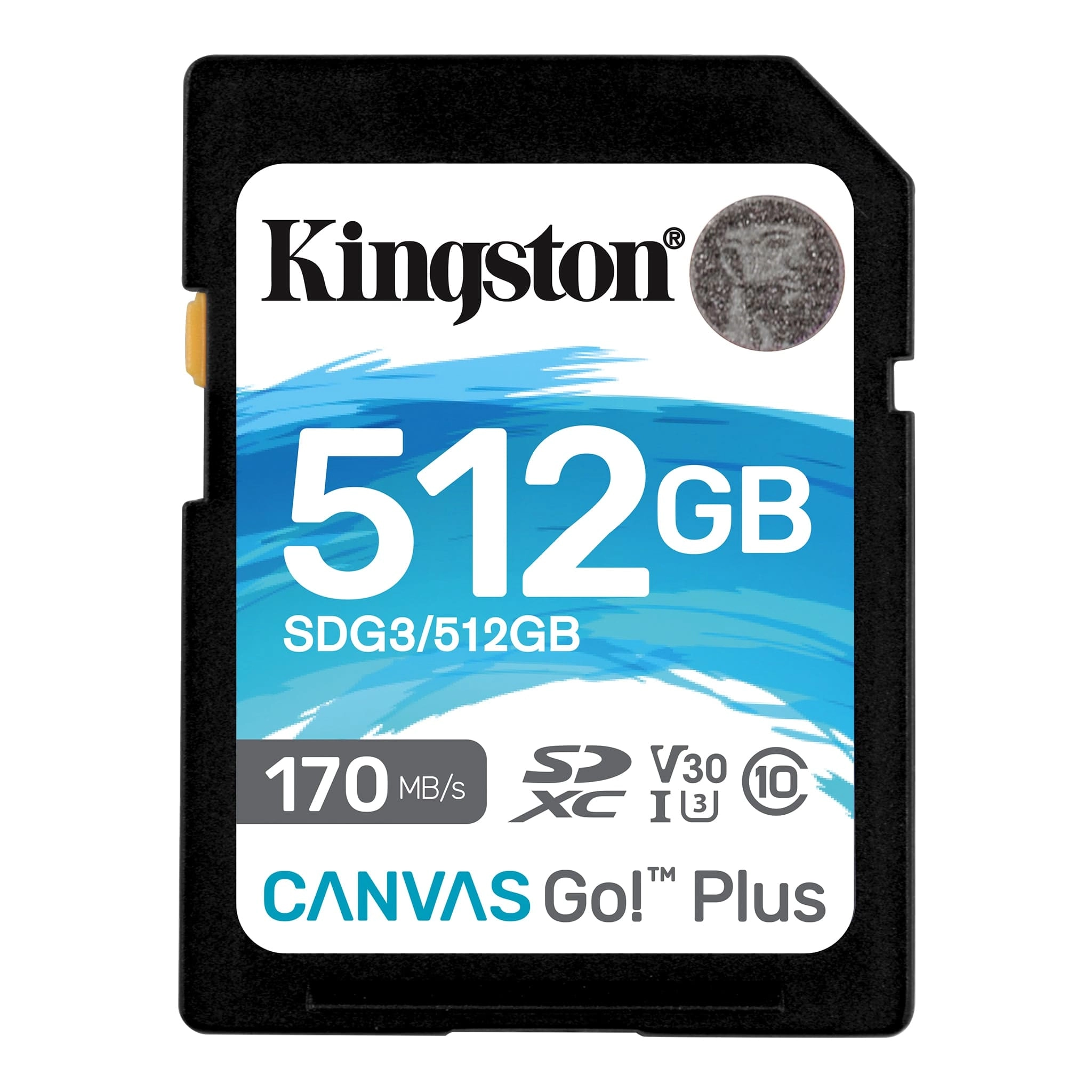 KINGSTON Canvas Go! Plus 512GB SDXC Memory Card, 170/90MB/s Read/Write, U3, V30