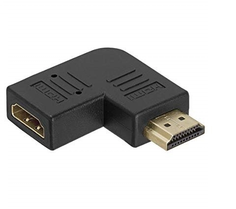E-GREEN E-GREEN Adapter HDMI (M) - HDMI (F) pod uglom, crn