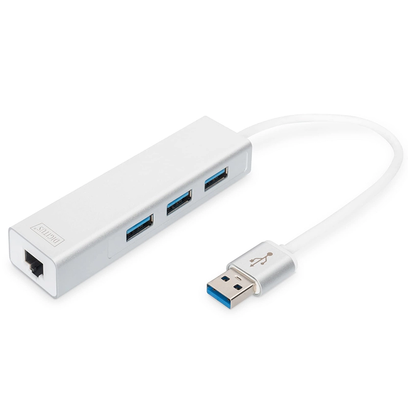 Digitus Adapter USB 3.0 3-Port Hub & Gigabit LAN 