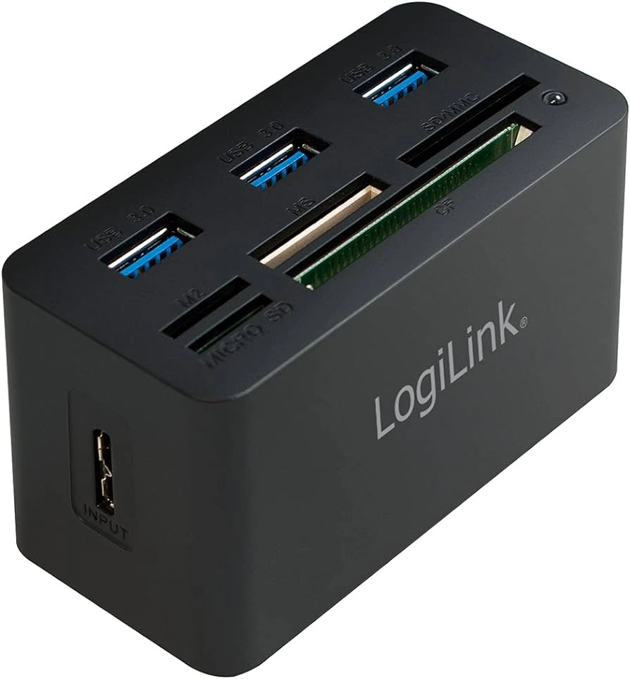 Logilink Hub USB 3.0 - USB, CF, M2, microSD, micro