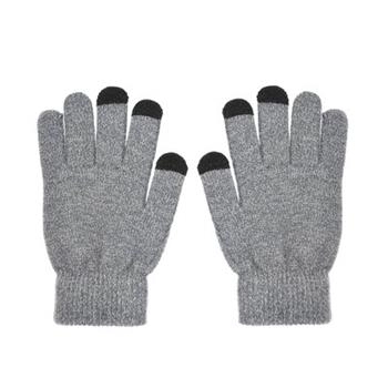 Swissten Touch Screen Gloves Triangle Woman Grey