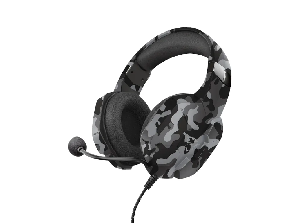 TRUST GXT 1323 Altus Gaming Headset-Black Camo, PC/Consoles, 120 cm cable length, 2x 3.5mm adapter