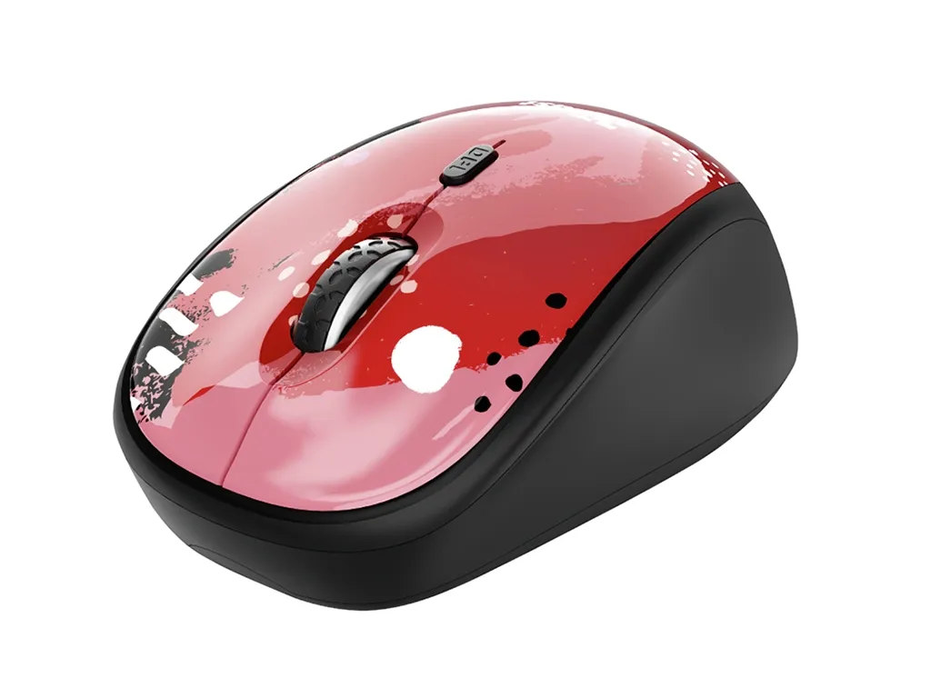 TRUST Yvi Compact Wireless Mouse - Red Brush