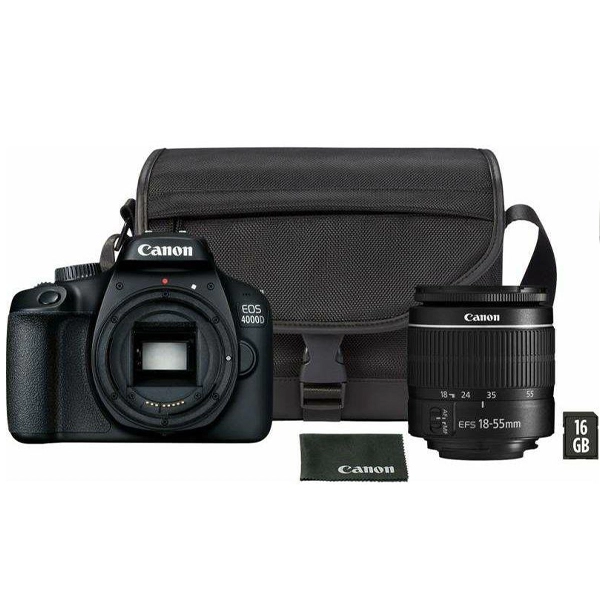 Canon EOS 4000D + 18-55 DC III + Torba SB130 + SD 16GB