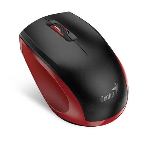 GENIUS NX-8006S USB Wireless Silent Mouse, Red, up to 1200dpi BlueEye Sensor, 1x AA Battery