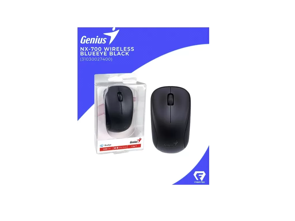 Genius NX-7000 Wireless Mouse, 2.4 GHz with USB Pico Receiver,Black