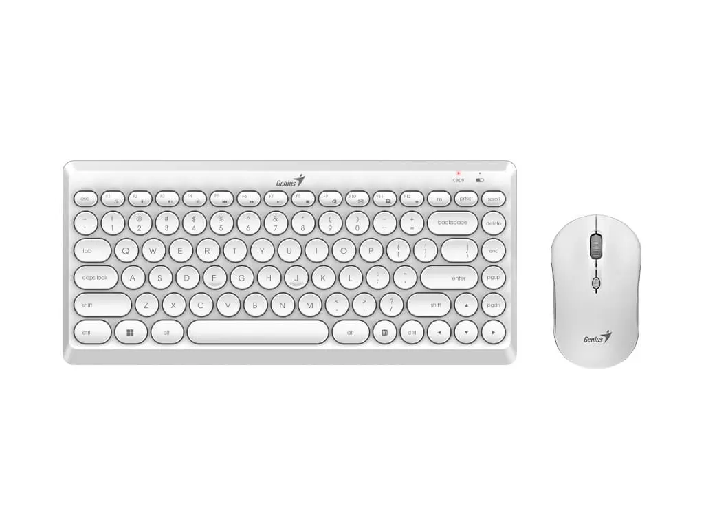 GENIUS LuxeMate Q8000 Wireless Keyboard + Mouse, YU layout, White