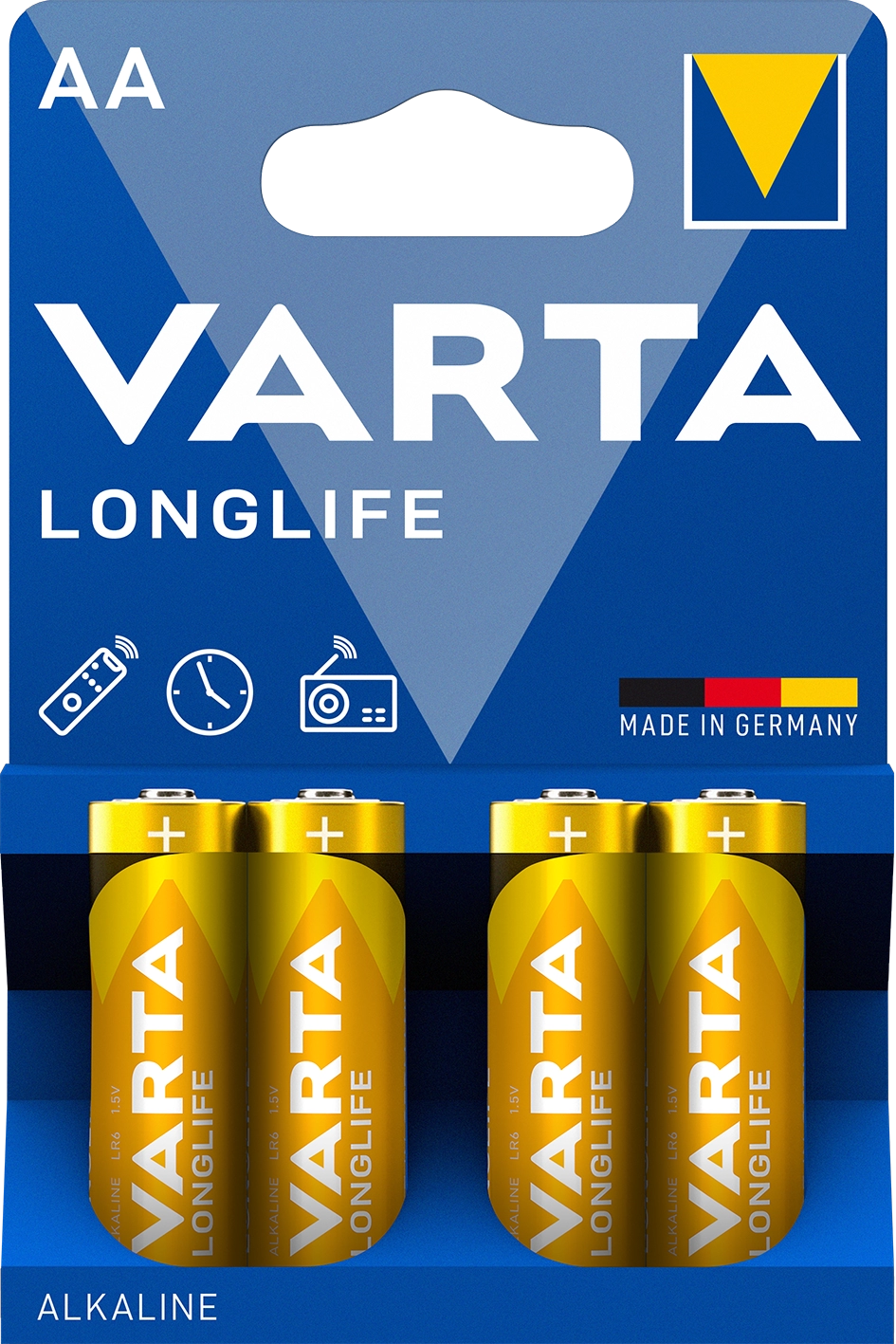 Alkalna AA baterija Longlife LR6 4/1 Varta