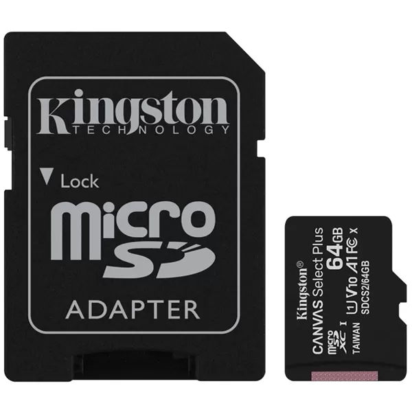 Kingston 64GB microSDXC + SD adapterom SDCS2/64GB 