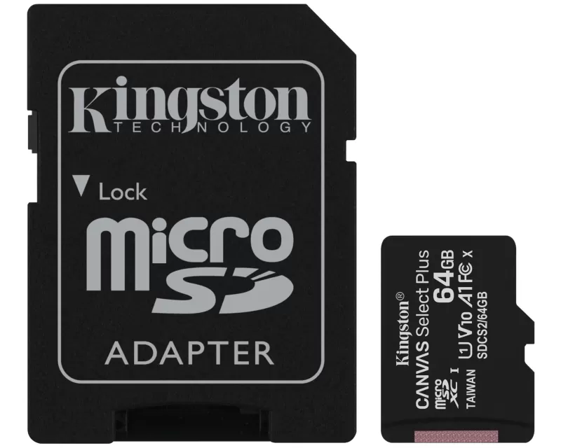 KINGSTON A1 MicroSDXC SDCS2/64GB + adapter