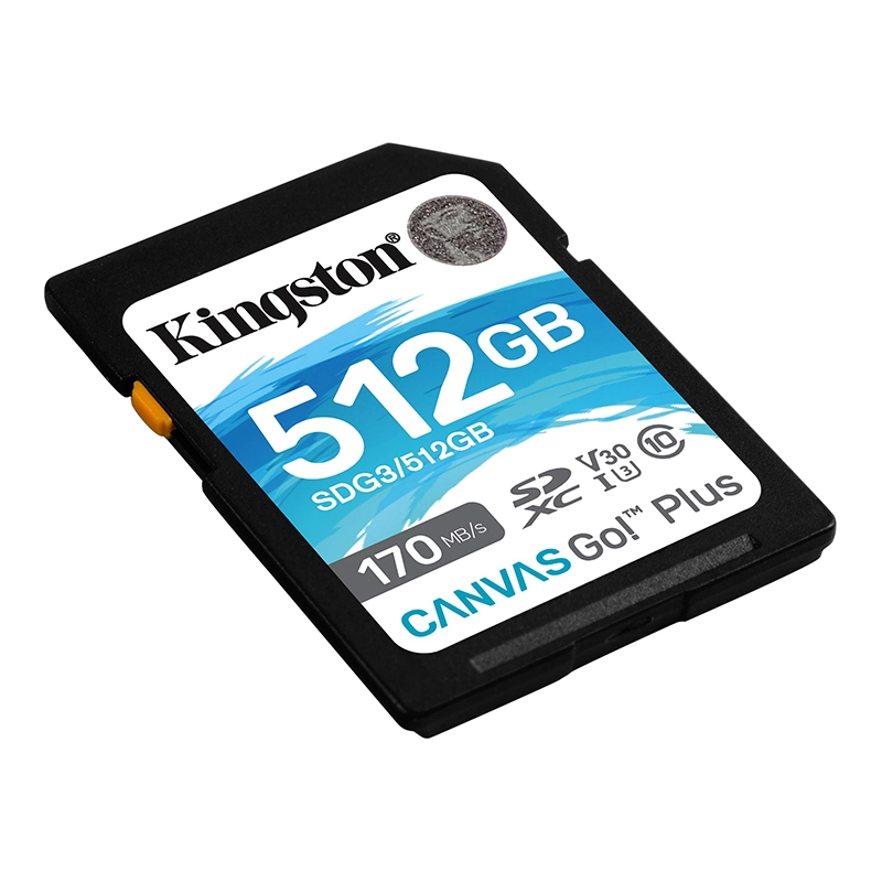 KINGSTON U3 V30 SDXC 512GB Canvas Go Plus 170R C10 UHS-I SD