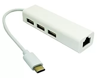 E-GREEN USB 3.1 tip C HUB (3 port USB 2.0 + 1port fast eth