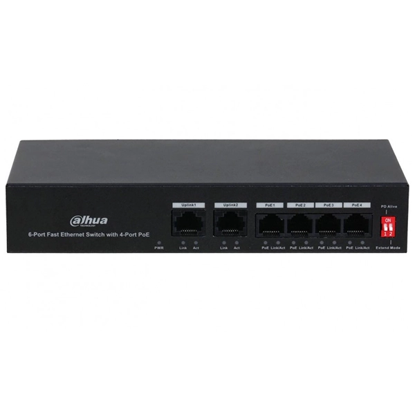 DAHUA PFS3006-4ET-36 6-Port Fast Ethernet Switch with 4-