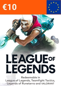 League of Legends Gift Card 10 EUR - Riot Key - EUROPE