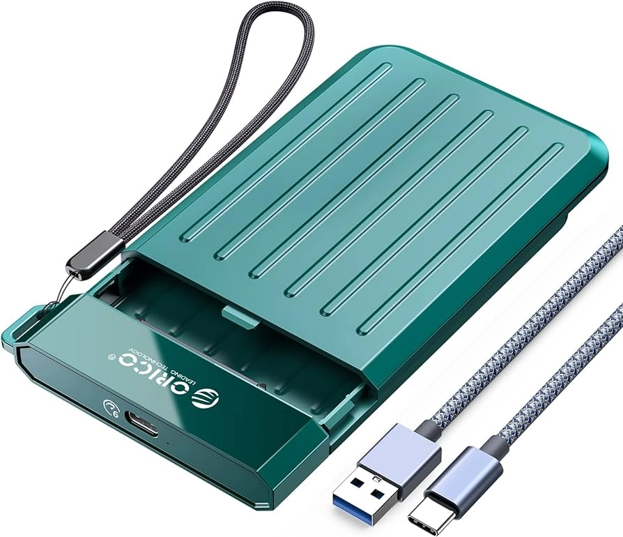 Orico 2.5 SATA HDD/SSD do 9.5 mm USB3.1 Zeleno