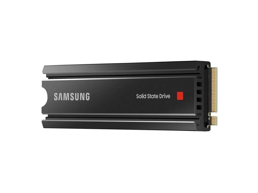 SAMSUNG M.2 SSD 1TB 980 PRO Heatsink, PCI-E 4.0 NVMe, Read Up to 7000 MB/s, Write Up to 5100 MB/s
