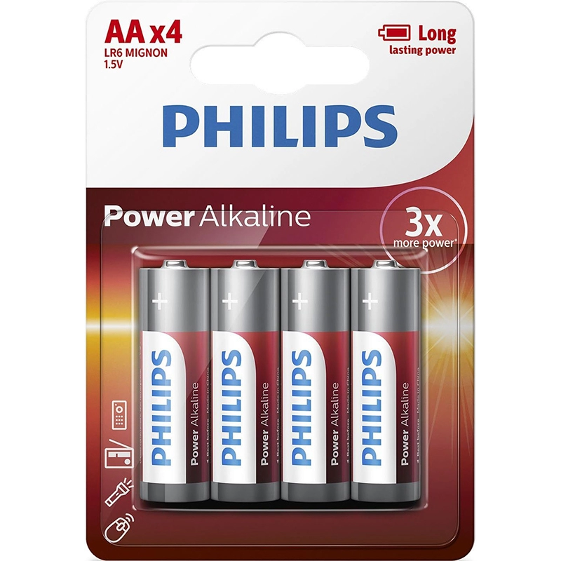 PHILIPS Baterija AA LR6 1.5 R6RZ/4BP  4/1