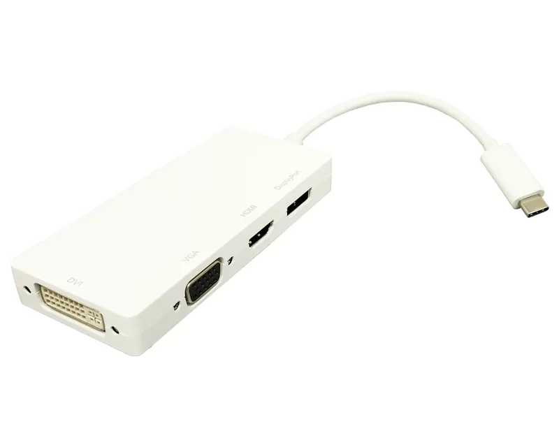 E-GREEN Adapter USB 3.1 tip C (M) - Display Port + HDMI + 