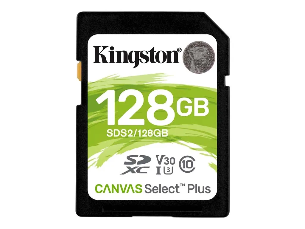 KINGSTON SDXC Card 128GB Canvas Select Plus C10, UHS-I, U3, V30, up to 100 MB/s