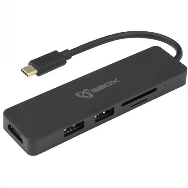 Sbox USB TYPE-C->HDMI/USB-3.0/SD+TF - 5u1