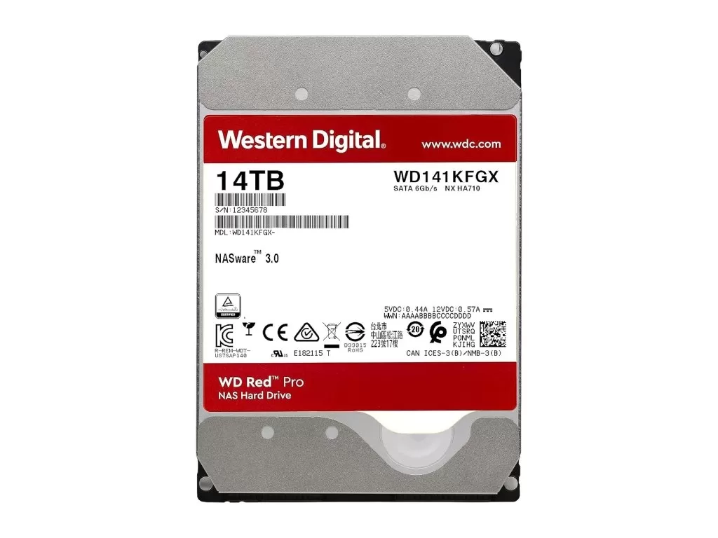 WD RED PRO NAS HDD 14TB, 3.5