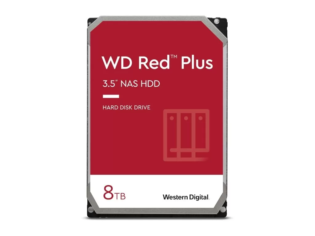 WD RED PLUS NAS HDD 8TB, 3.5