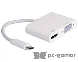 E-GREEN E-GREEN Adapter USB 3.1 tip C (M) - HDMI + VGA (F)