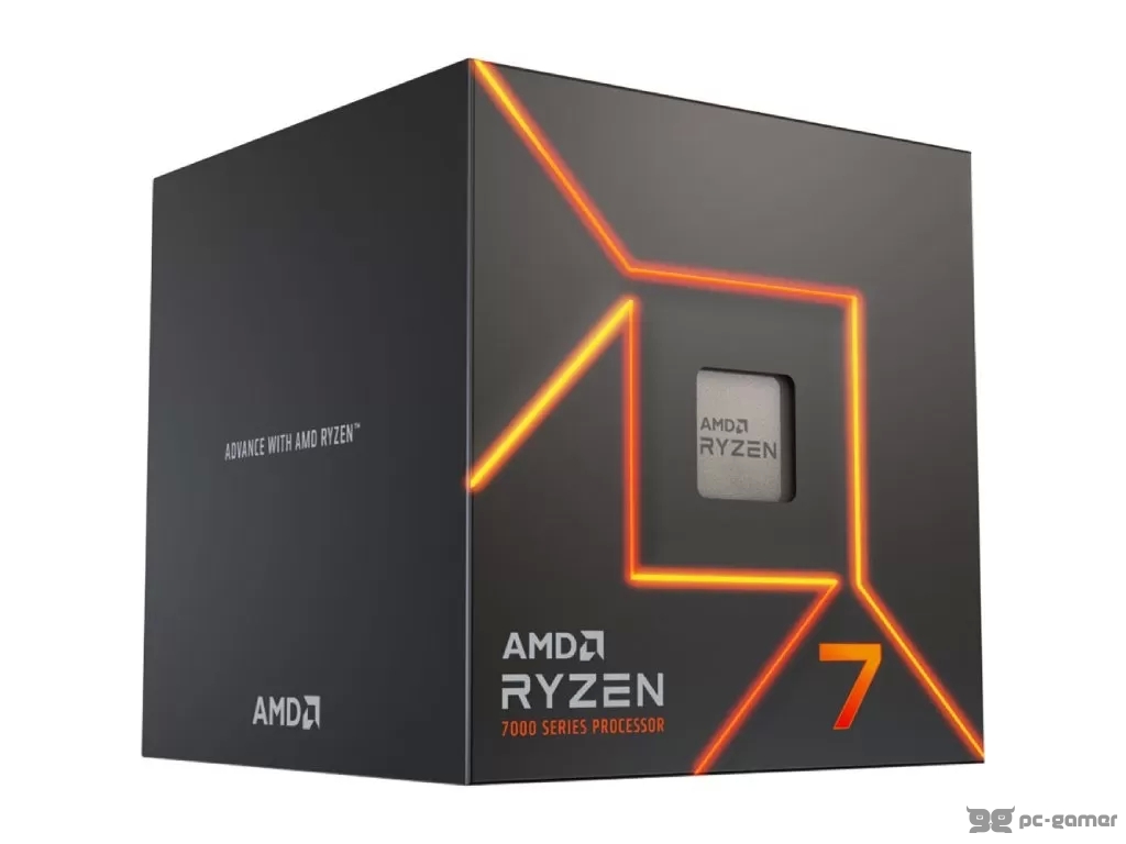 AMD Ryzen 7 7700 Gaming CPU, 3.8GHz/5.3GHz Max, 8C/16T, Socket AM5, 32MB L3 cache, AMD Wraith Prism