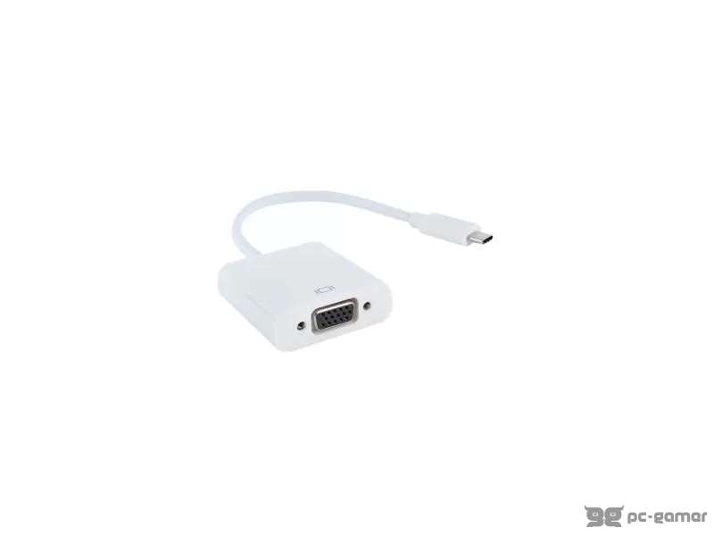 E-GREEN E-GREEN Adapter USB tip C (M) - VGA (F), bijeli 
