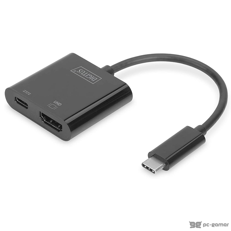 Digitus Digitus USB Type C to HDMI Adapter, 4K/60Hz + USB 