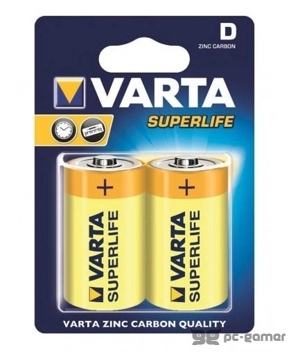 Cink-karbon baterija Superlife R20 2/1 Varta