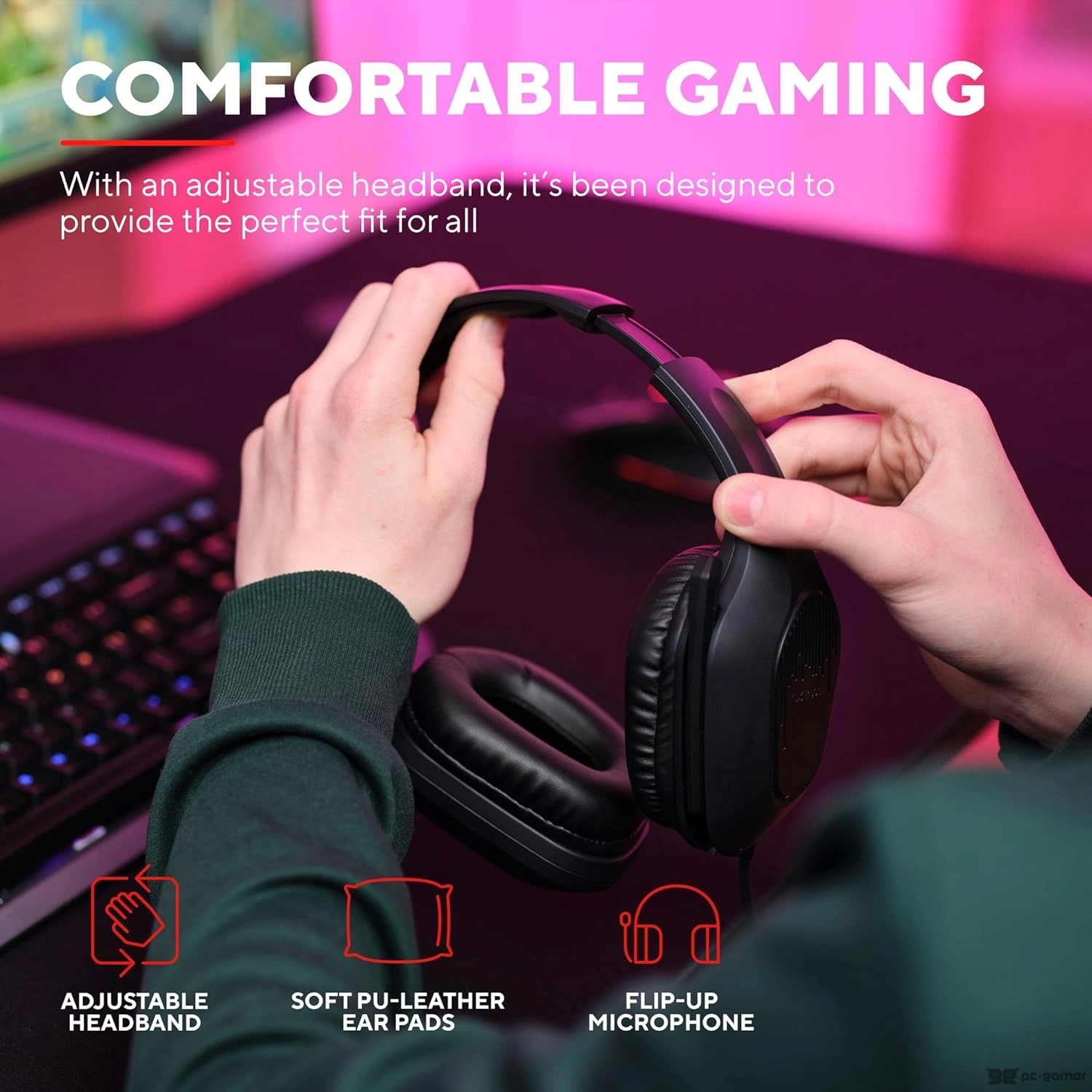 TRUST GXT 415 ZIROX Gaming Headset, over-ear, 3.5mm audio, PC, PS4, PS5, Nintendo, Xbox