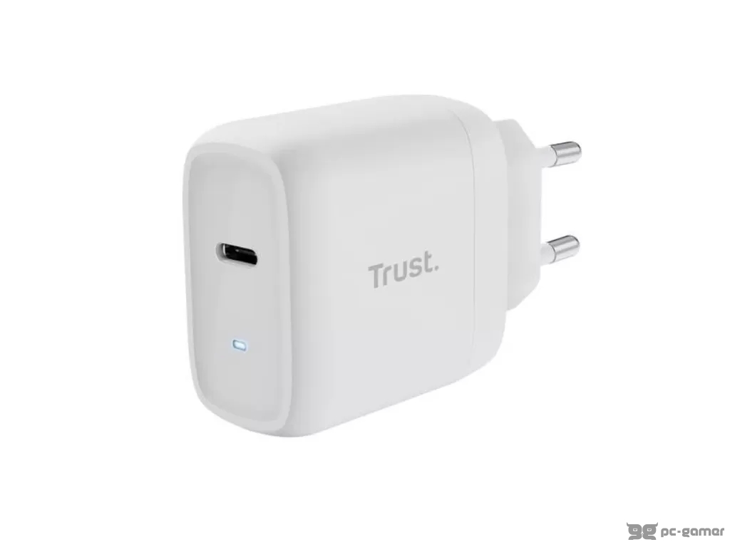 TRUST MAXO 45W USB-C Charger, 2m cable, over-current/over-heat/over-load protection, White