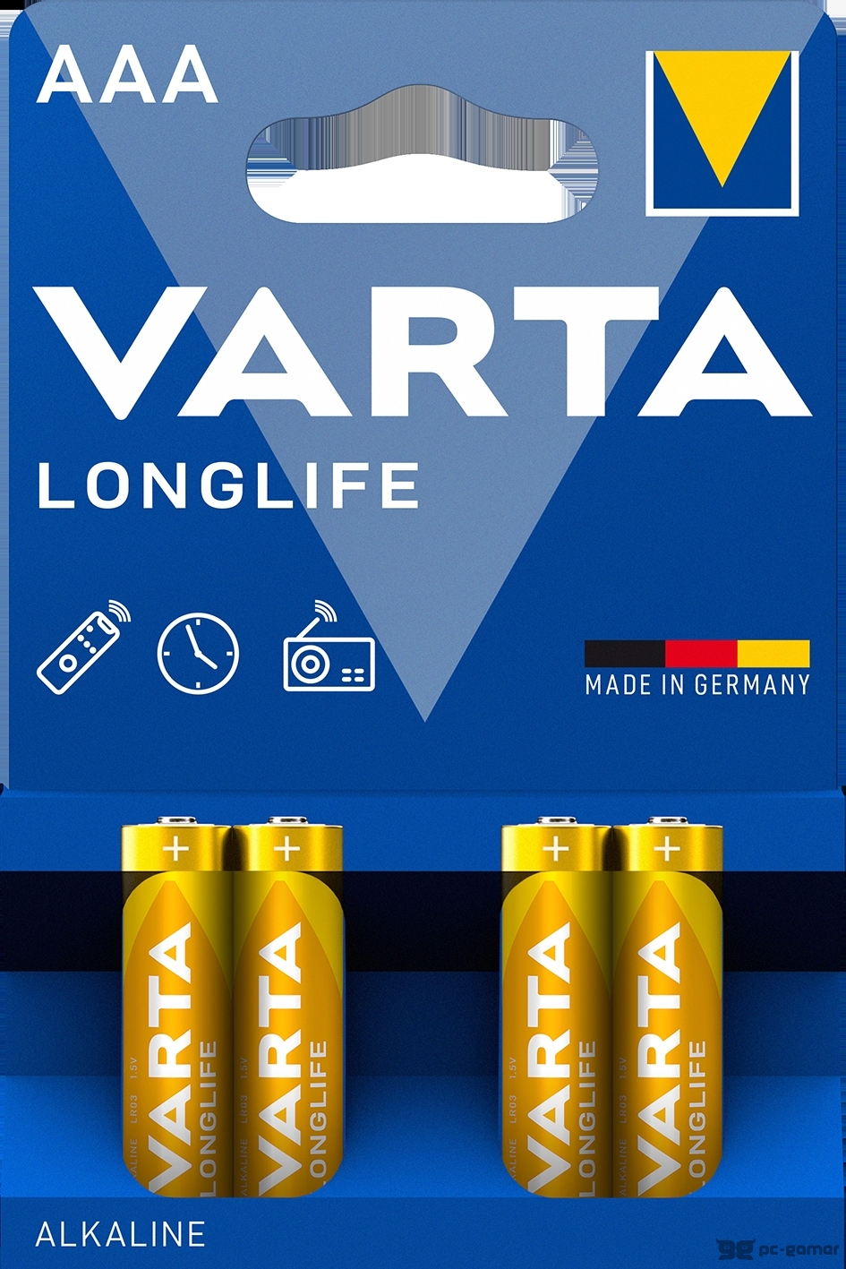 Alkalna AAA baterija Longlife LR03 4/1 Varta