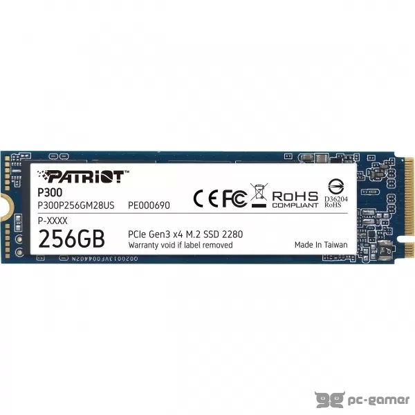 Patriot Patriot SSD 256GB M.2 NVMe PCIe P300 (r/w: 1700/11