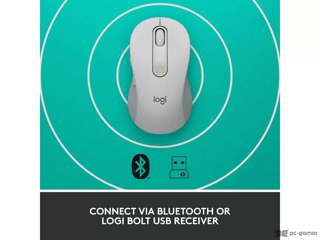 LOGITECH Signature M650 Wireless Bluetooth Mouse, 4000 dpi, 10 m wireless range, Off-White