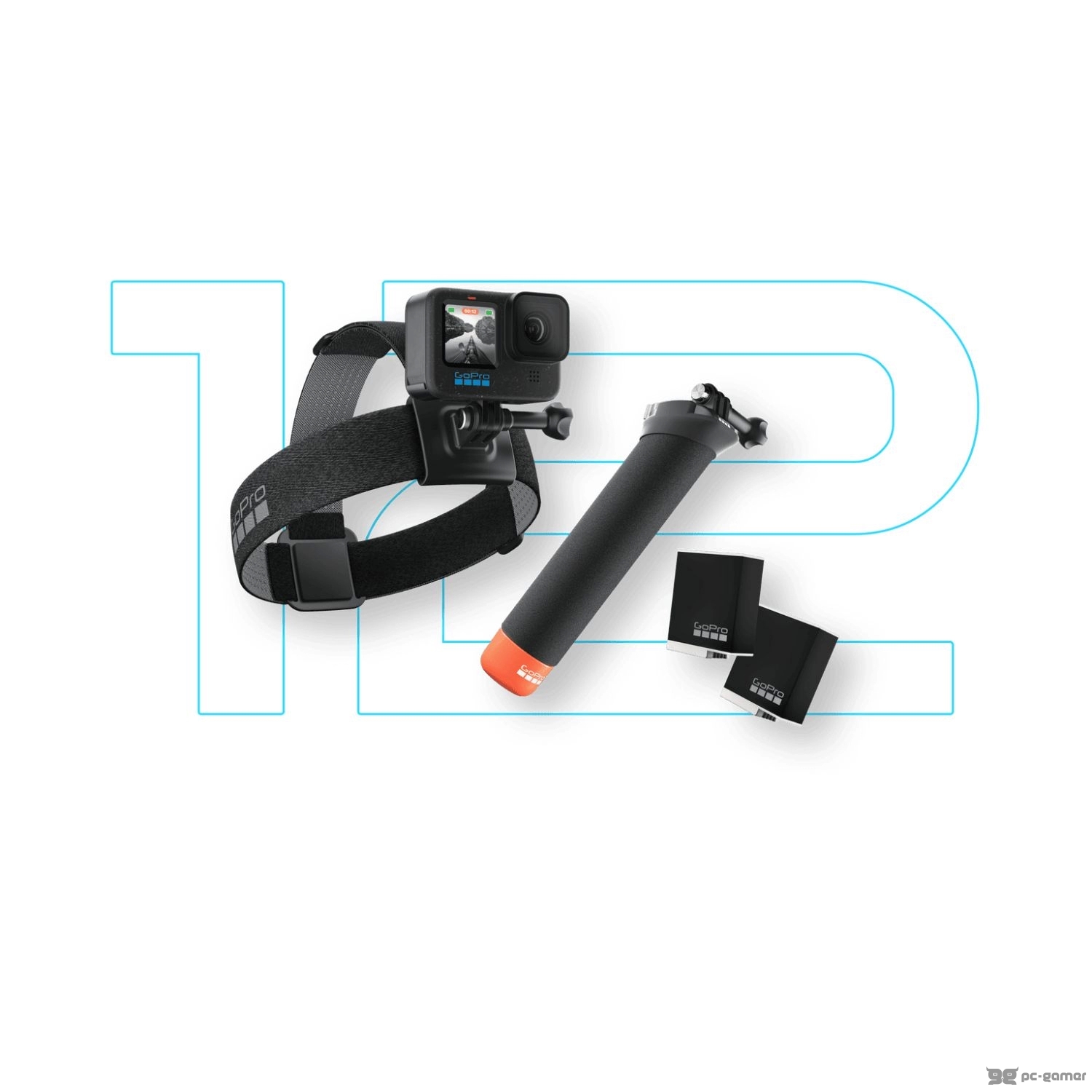 GoPro HERO12 Black Accessory Bundle - Enduro + Head Strap + Handler Floating