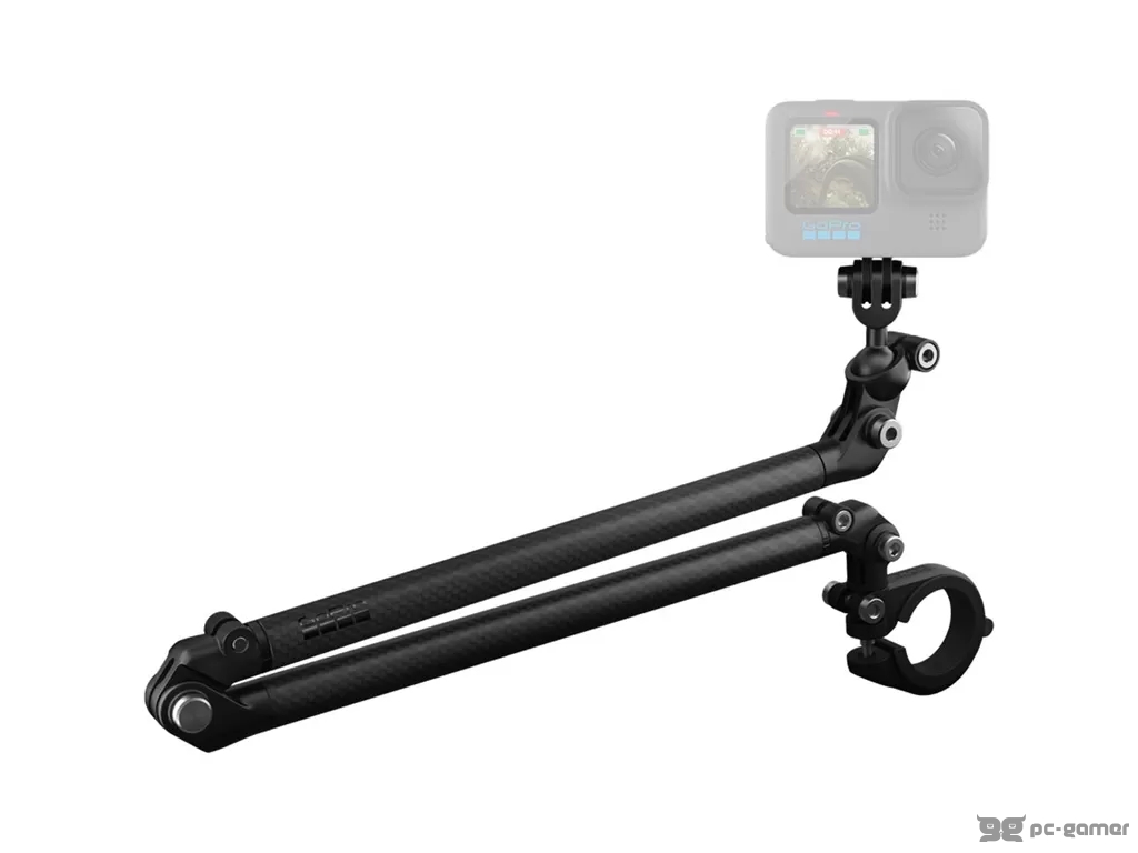 GoPro Boom + Bar Mount - Adjustable Carbon Fiber Extension Arm, Extends from 10 to 21