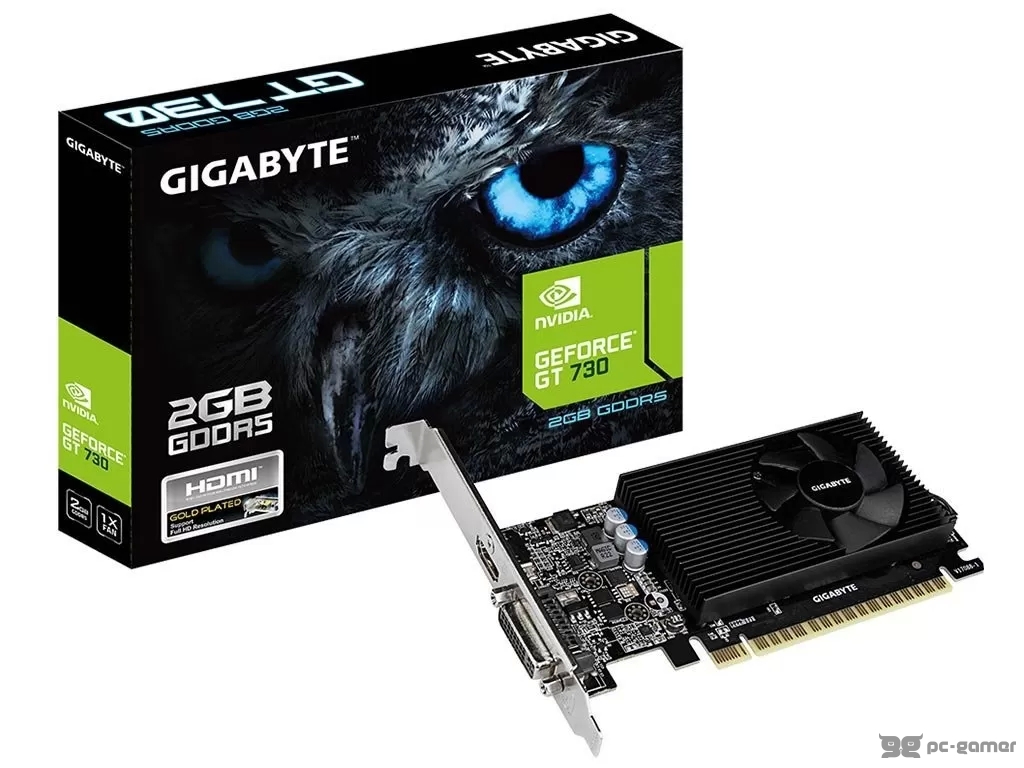 GIGABYTE VGA NVIDIA GeForce GT 730 GDDR5 2GB 64 bit, PCI-E 2.0, DVI-I/HDMI