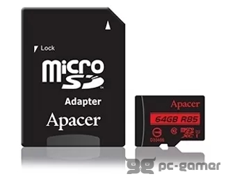 APACER UHS-I MicroSDXC 64GB class 10 + Adapter AP64GMCSX10U1-R