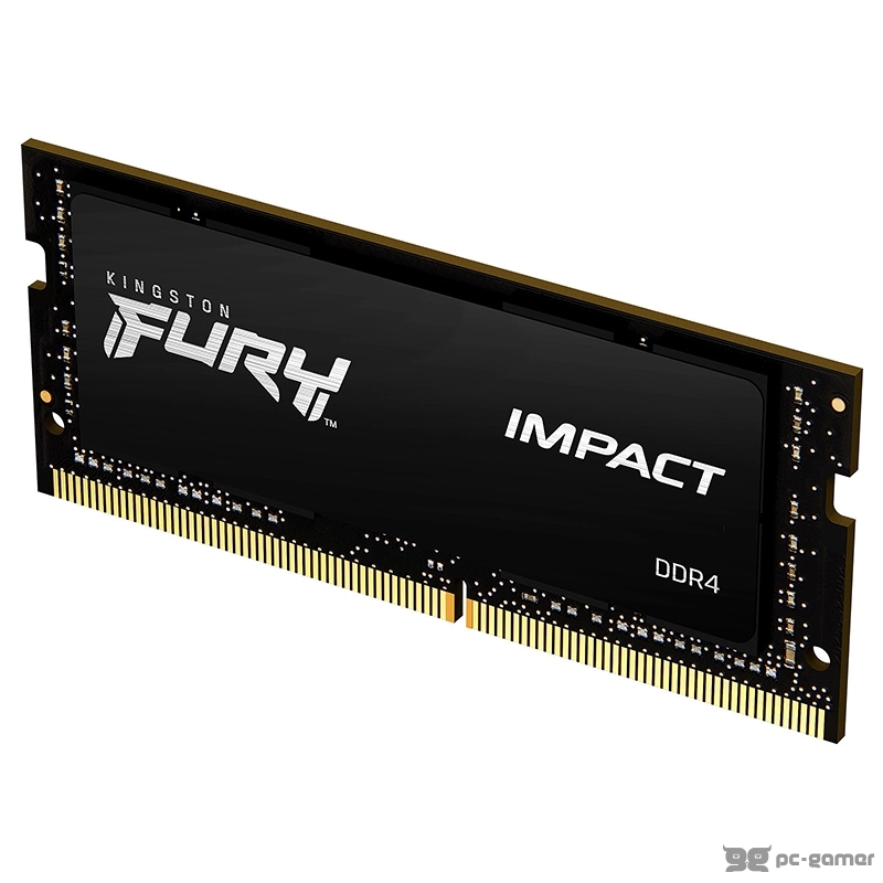 KINGSTON SODIMM FURY Impact 16GB 2666MHz DDR4 Black, CL16, 260-Pin, Notebook