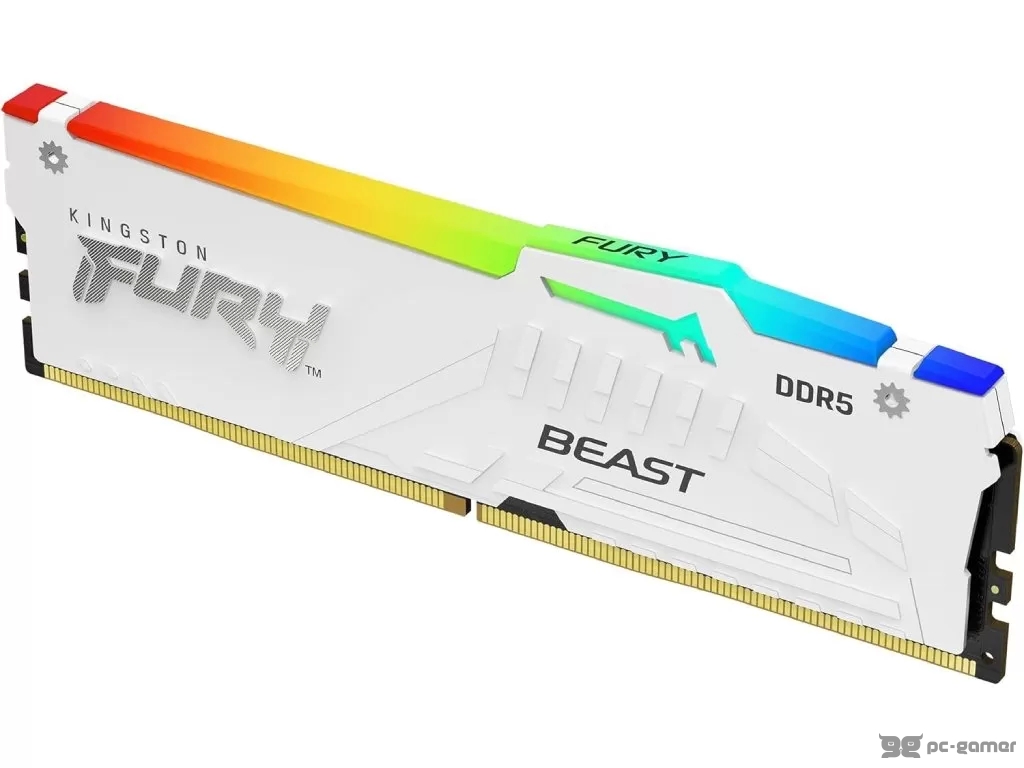 KINGSTON FURY Beast RGB 32GB DDR5 5200MT/s, 1.25V, CL36, INTEL XMP 3.0, AMD EXPO, White
