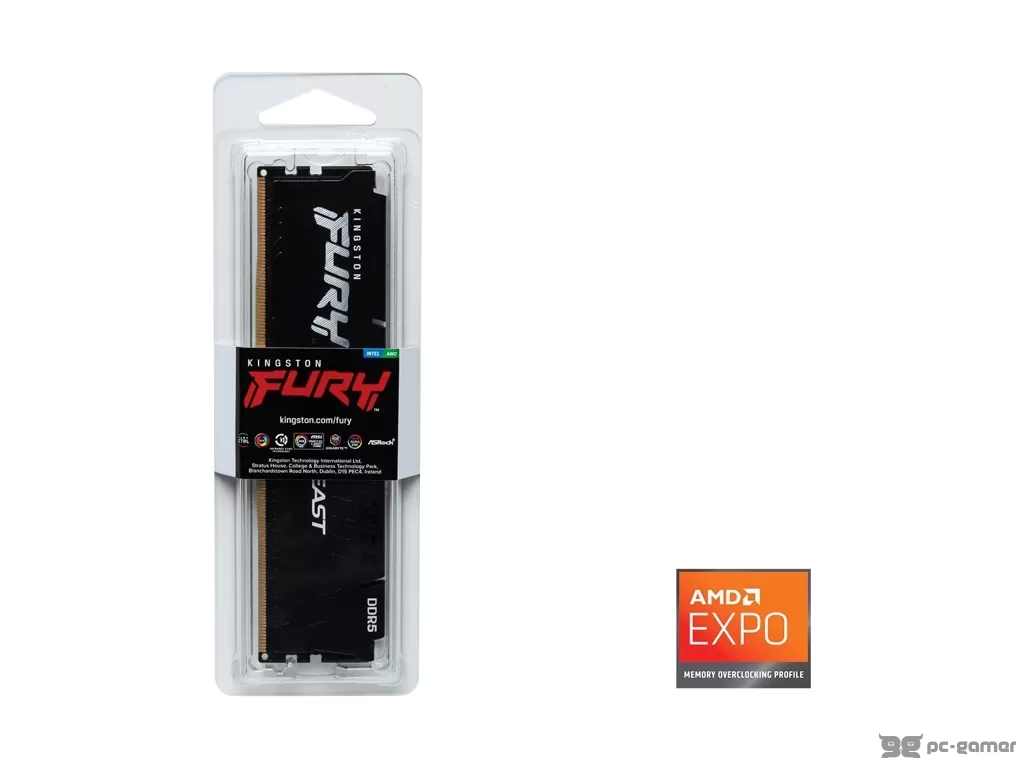 KINGSTON FURY Beast 16GB DDR5 6000MT/s, 1.35V, CL36, EXPO, XMP
