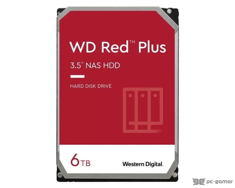 WD 6TB 3.5 SATA III 256MB IntelliPower WD60EFPX Red Plus