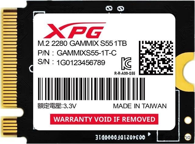 A-DATA 1TB M.2 PCIe Gen4 x4  XPG GAMMIX S55 SGAMMIXS55-1T