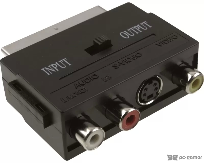FAST ASIA Adapter Scart - 3xRCA + S-Video crni