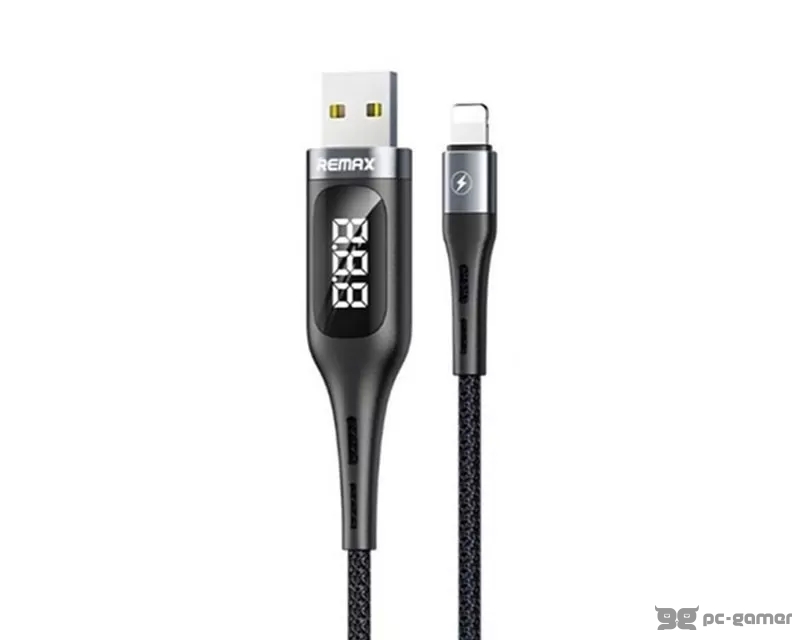REMAX RC-096a USB Tip C 2.1A kabl sa smart LCD 1,2m crni