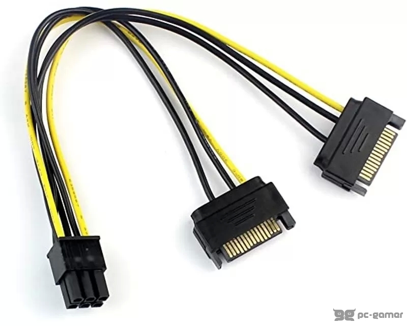 E-GREEN Naponski adapter za PCI-E VGA (6-pin) -2x Sata